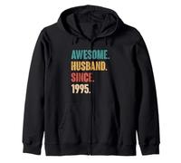 29th Wedding Anniversary Epic Awesome Husband Since 1995 Zip Hoodie