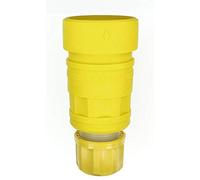 29W48 30-Amp 250-Volt Locking Connector Industrial Grade Grounding Wetguard Yellow