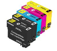 29XL Compatible Ink Cartridges Replacement for Epson Expression Home XP-342 XP-352 XP-235 XP-355 XP-245 XP-442 XP-335 XP-255 XP-257 XP-332 XP-345 XP-352 XP-432 XP-435 (5 pack - 1 Set & 1 Black)