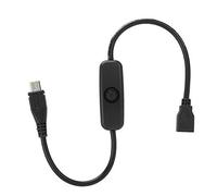 2A 2.5A Current Female to Male Cable LED Strip Line with 501 Switch for Pi, USB Small Table Lamp and Fan, for Turning Power on Off Micro USB Powered Devices