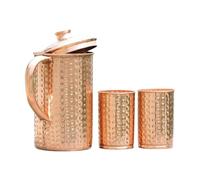 2activelife Copper Water Pitcher with Copper Cups | 50.7 oz, Brown, Ayurveda Health Benefits