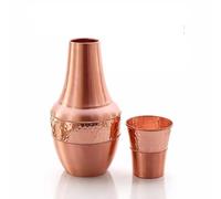 2activelife Pure Copper Bedside Carafes, Flask with Tumbler, For Ayurveda Health Benefits - Capacity - 1.4 Lt. (47.3 US Fluid Ounce)