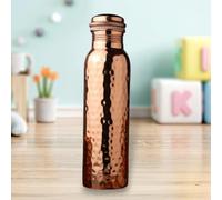 2activelife Pure Copper Water Bottle 600ml (20.28 oz) | Hammered Leak-Resistant Design | Ayurvedic Wellness Enhancer | Sturdy Airtight Cap | 100% Copper for Natural Health Benefits