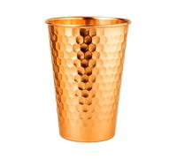 2activelife Pure Copper Water Cup (600 ml) - 100% Solid Ayurvedic Drinking Glass, Handcrafted Hammered Copper Tumbler for Health & Detox, BPA Free