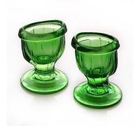 2activelife Set of 2 Eye Wash Cups with Storage Container | Eye Cleaner Solution for Tired Eyes, Eyestrain, Makeup and Dust | Eye-Shaped Rim for Eye Rinse and Cleansing - Green
