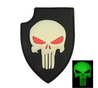 2AFTER1 GITD PVC 3D Rubber Punisher Skull USA Sealteam DEVGRU Glow Dark Hook-and-Loop Patch