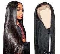 2AiPliantfis 13x4#1B ST Human Hair Wig 26 Inches