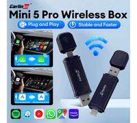 2air Mini 5 Pro CarlinKit 5.0 Wireless CarPlay Wireless Android Auto Box 5Ghz WiFi BT Auto Connect Plug&Play OTA Upgrade Mini 5 Pro