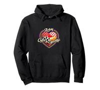 2AM Coffee Cigarettes Late Night Caffeine Smoke Heart Patch Pullover Hoodie