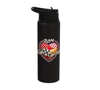 2AM Coffee Cigarettes Late Night Caffeine Smoke Heart Patch Stainless Steel Insulated Water Bottle