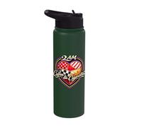 2AM Coffee Cigarettes Late Night Caffeine Smoke Heart Patch Stainless Steel Insulated Water Bottle