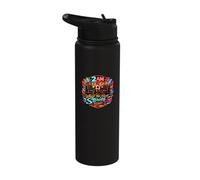 2AM Stories Late Night Conversation Retro Stained Lou Stainless Steel Insulated Water Bottle