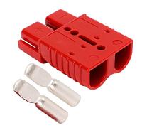 2AWG 175A 600V Flame Retardant Plug Battery Connector, Battery Quick Disconnect Adapter with Silver - Plated Copper Terminals for EV, Forklift, Winch, UPS and Marine