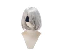 2B Cosplay Costume Game Character 2Bautomata/2Byorha Cosplay Uniform Dress | No.2 Type B Gothic Bride Cosplay Outfit, Game Character Wedding Dress Full Set, Halloween Comic Con Carnival Dress up