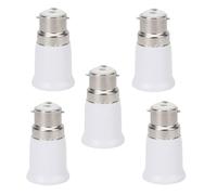 2b22 To E27 Adapter - with On/Off Switch, 5pcs Bayonet To Screw Bulb Adaptor, Light Bulb Lamp Holder Socket Converter for Ceiling, Fan, Lamp, Home, Hotel, Travel Use