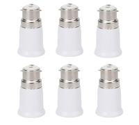2b22 To E27 Adapter - with On/Off Switch, 6pcs Bayonet To Screw Bulb Adaptor, Light Bulb Lamp Holder Socket Converter for Ceiling, Fan, Lamp, Home, Hotel, Travel Use