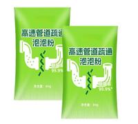 2bags Strong Drain Cleaner,High Speed Drain Cleaner Foaming Powder for Bad Smells,Drain Declogger,Sink Unblocker Liquid Heavy Duty,Hair Clog Remover,Wide Range of Applications,Powerful Cleaning