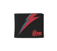 2Bhip David Bowie Lightning Bolt Lightweight Bifold Compact Wallet - Black