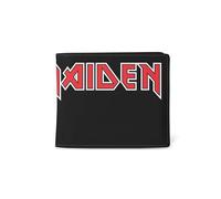 2Bhip Iron Maiden Logo Wrap Bifold Lightweight Compact Wallet - Black