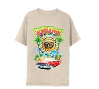 2Bhip Sublime Band Sun Palm Trees Lowrider Graphic T Shirt Natural, Natural, Large