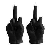 2Black Scented Candle Set - Funny Middle Finger Candles for Quirky, Cool and Funky Bedroom Decor & Home Accessories, Novelty Gift (2-Pack)