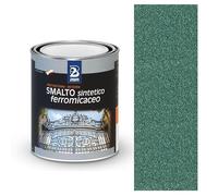 2BM Ferromicaceous Synthetic Enamel Solvent Verdigris 130 with Metallic Pigments Ideal as a Base and Finish for Rough Surface | External Protection in Wrought Iron | Format 0.75 Litres