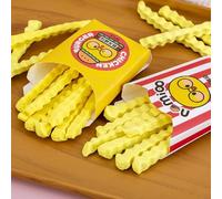 2Box French Fries Chips Eraser Pencil Erasers Cute Fun Novelty Food Erasers | for Student Prizes Classroom School Supplies