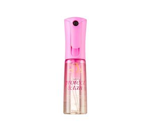 2bTanned Protect & Tan SPF 15 Spray (100ml Travel Size), 2in1 Tanning Accelerator Sunscreen with Tyrosine and Vitamin E, Nourishing Monoi & Jojoba Oil, UVA & UVB Protection, Sweet Vanilla