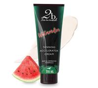 2bTanned Tanning Accelerator Cream, Sunbed Cream Enhanced with Thalitan & Tyrosine For A Deeper Tan, Hydrating Tanning Lotion with Shea Butter, Aloe Vera & Collagen, 200 ml - Watermelon