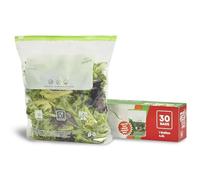 2Cee Essentials Large Slider Ziplock Bags (30pcs, 1 Gallon / 4.5L) - Reusable Freezer Bags for Meal Prep, Food Storage, Sandwich, & Snacks - Leakproof, Heavy Duty, BPA-Free, Resealable Plastic Bags