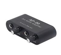 2CH Sound Amp Preamplifier, Balanced Input 1/4in 6.5mm Gain Independent Adjustment 0-20db Preamp, with, Aluminum Alloy Material, 20HZ-20KHZ Operating Frequency, for Sound