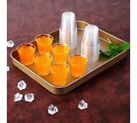 2cl Shot Glass Plastic Clear Reusable Plastic Shot Glasses 2cl / 30ml Shot Glasses Jelly Cups Reusable Plastic Shot Cups Ideal for Party, Bars, Restaurant (100)