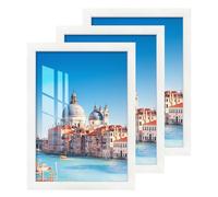 2cm A4 Picture Frame Set of 3 21x29.7cm Picture Frame with HD Acrylic Glass Engineered Wood Poster Frames for Photo Gallery Horizontal or Vertical Display Pictures for Wall Hanging or Tabletop White
