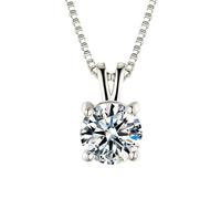 2ct lab diamond pendant real party wedding pendants choker chain necklace for women fine jewelry Made in China