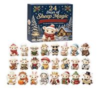 2D Acrylic Animal holiday countdown 2026 Countdown Home Decor Ornament | Adorable Bird Pendant Christmas Eve Countdown for Bedroom Entryway Shelf Desk Door Fireplace Party sheep
