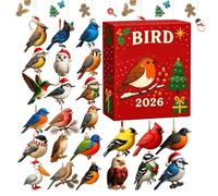 2D Acrylic Bird 2026, 24 Ornament Countdown, 10.24 X 7.87 X