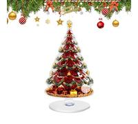 2D Acrylic Christmas Office Decoration - Christmas Tree Panel Decoration with and Ferris Wheel - Seasonal Centerpiece for Home Office Shelf Living Room Room