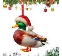 2D Acrylic Christmas Tree Pendant - Christmas Animals Ornaments Wool Mouse Hanging Decoration | Cute Christmas Ornaments Felt Animal Crafts Wreath Decor