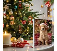 2D Acrylic Countdown Decoration - Advent Calendars for Hunting Dogs 2025 - Decorations For Christmas Trees For Dogs Of 24 Days - - Decoration For Christmas Trees