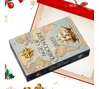 , 2D Acrylic Decoration, 24 Days Christmas Countdown Ornaments with Adventure Theme for Kids Children Adults Boys Family Friends, Creative Holiday Accent Adding Joyful Festive Spirit