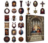 - 2D Acrylic Decorations for Christmas Parties and Party - 24 Days Renaissance Holy Family Advent 2025 - For Decorations Development Fun Activity Children F