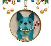 2D Acrylic Dog Tree Christmas Decorations - Christmas Tree Decorations - Dachshund and Bulldog - Animal Pendant for Wall Door Mirror Car Party Gathering Window Decoration