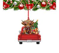 2D Acrylic Festive Decorations | Highland Rusic Decorations - For Home Christmas Tree Hotel Bedroom Living Room Entrance Party Meeting