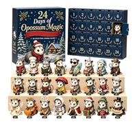 2D Acrylic Hanging Ornaments, Christmas Countdown Opossum | Festive 24-day holiday box featuring cute 2D flat acrylic opossum-themed hanging pendants, measuring about 26