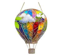 2D Acrylic Hot Air Balloon Solar with Flickering Flame Light, Hot Air Balloon Solar Garden Light, Hots Airs Balloon Lights, Hots Airs Balloons Garden Lights with Flickering Flame (G)