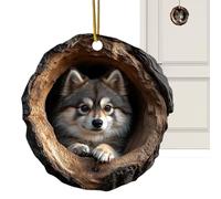 2D Acrylic Ornament - Christmas Tree Flat Acrylic Pendants Christmas Tree | Cute Animals Ornaments With Adjustable Strap For Coffee Door Living Room Restaurant Restaurant Sill Balcony Window