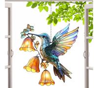 2D Acrylic Pendant Decor | Indoor Outdoor Hangable | Hummingbird 2D Acrylic Pendant Decoration | for Family Friends Bird Lovers Living Room Bedroom Dining Room Backyard