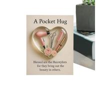 2D Acrylic Pocket Cards - Thank You Keepsake for Hairstylist, Small Decorative Pocket Keepsake | for Home, Office, Travel, Graduation, Birthday, Christmas Party,