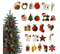 | 2D Acrylic Sewing, Countdown Calendar 24 Days for Christmas - for Parties Birthdays Party Living Room Kitchen Car Keychains Entrance