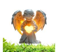 2D Angel Garden Stake Decor, Solar Light Outdoor, Waterproof Acrylic Praying Fairy Yard Stake, Flat Angel Motif Garden Decor, Outdoor Ornament for Pathway, Lawn, Backyard, Porch, Farmhouse